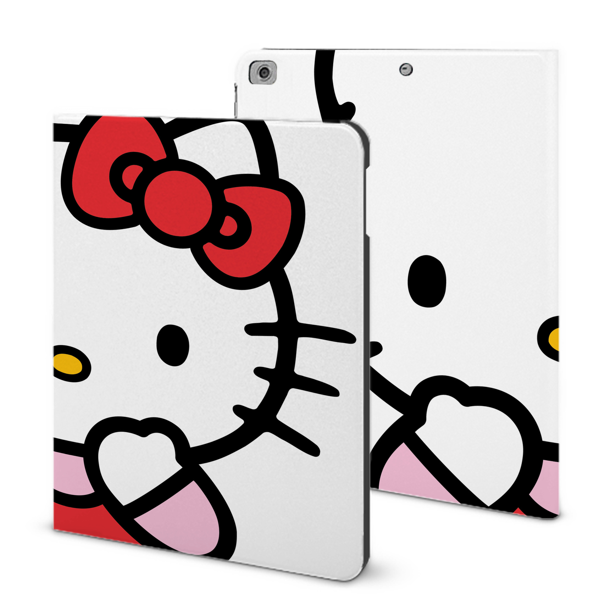 （画像用） Hello Kitty ハローキティ IPad ケース ブック型 PUレザー TPU 耐衝撃 軽量 薄型 ペン収納なし 全面保護 IPad 各モデル対応